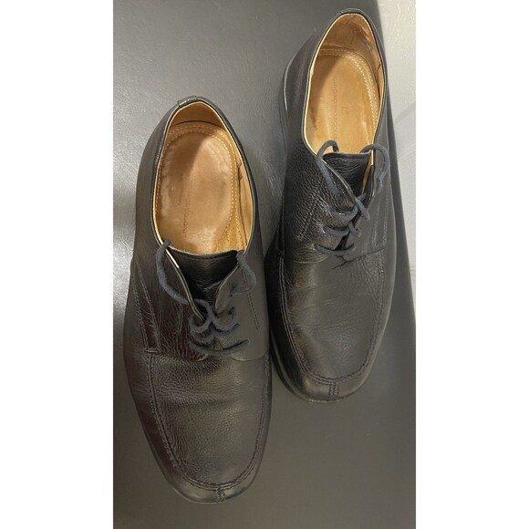 Men’s Sandro Moscolloni Vineyard Black Lace Up Leather Oxford Shoes 10.5 D Black - Picture 8 of 10